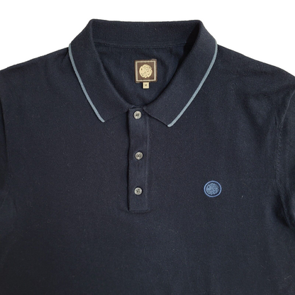 Pretty Green Y2K Blue Short Sleeve Polo Top Men's UK Size M