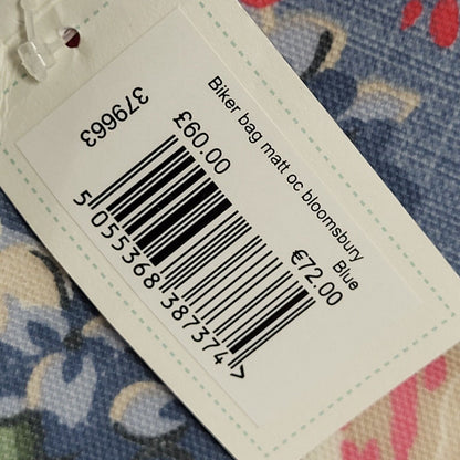 Cath Kidston Blue Bloomsbury Biker Hand Bag / Shoulder Bag Women's 11" x 14.5"