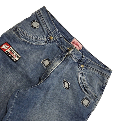 Joe Browns Vintage Y2k Dark Blue Flared Denim Jeans Women's Size 16 W34 L31