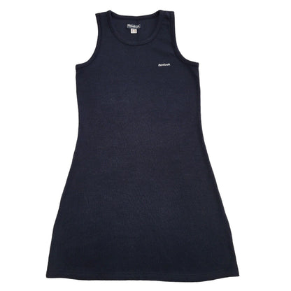 Reebok Navy Blue Knitted Sleeveless Dress Y2K Women's Size 10 EU 38