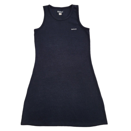 Reebok Navy Blue Knitted Sleeveless Dress Y2K Women's Size 10 EU 38