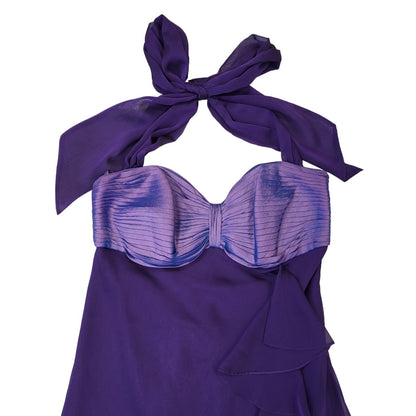 Debut Vintage Y2K  Purple Ball Gown Evening Dress Uk Women's Size 10