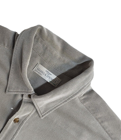 Marks and Spencer Grey Vintage 90's Long Sleeve Shirt UK Men's Size L