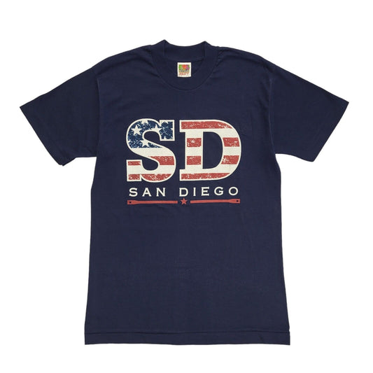 San Diego Heavy Cotton Blue Vintage 90s Single Stitch T-Shirt Uk Men's M