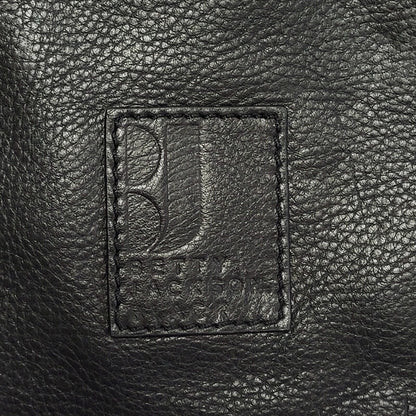 Betty Jackson Black Leather Clutch Bag Uk Women's Size 11" x 7"