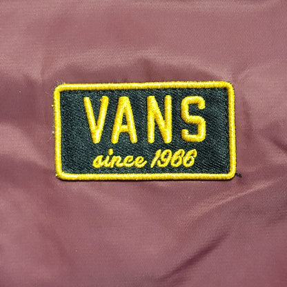 Vans Burgundy Y2k Zipped Bomber Jacket Uk Women's Size Small