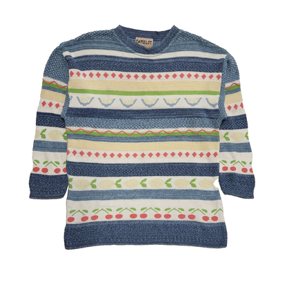 Camelot Vintage 90's Multicoloured Long Sleeve Jumper UK Womens Size L