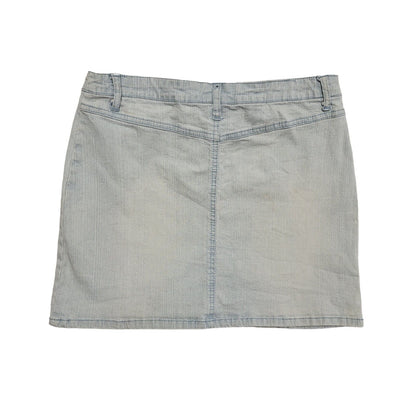 Pilot Y2k Light Blue Lace-Up Short Denim Skirt Uk Women's Size 10