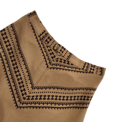 Vintage 90's Brown A-Line Midi Skirt Womens UK Size 14 W32