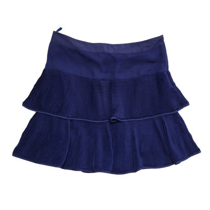 Reiss Blue Tiered Skirt Vintage Y2K Womens UK Size 14-16 W32-34