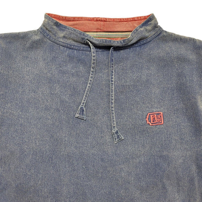 Deal Vintage 90's Blue 1/4 Zip Sweatshirt Uk Men's Size Small
