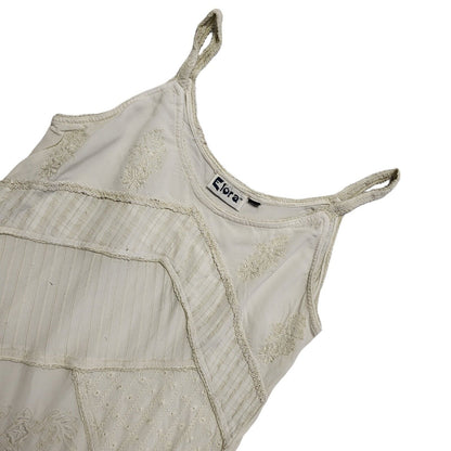 Eolra 90s Vintage White Sleeveless Dress Uk Women's Size Medium