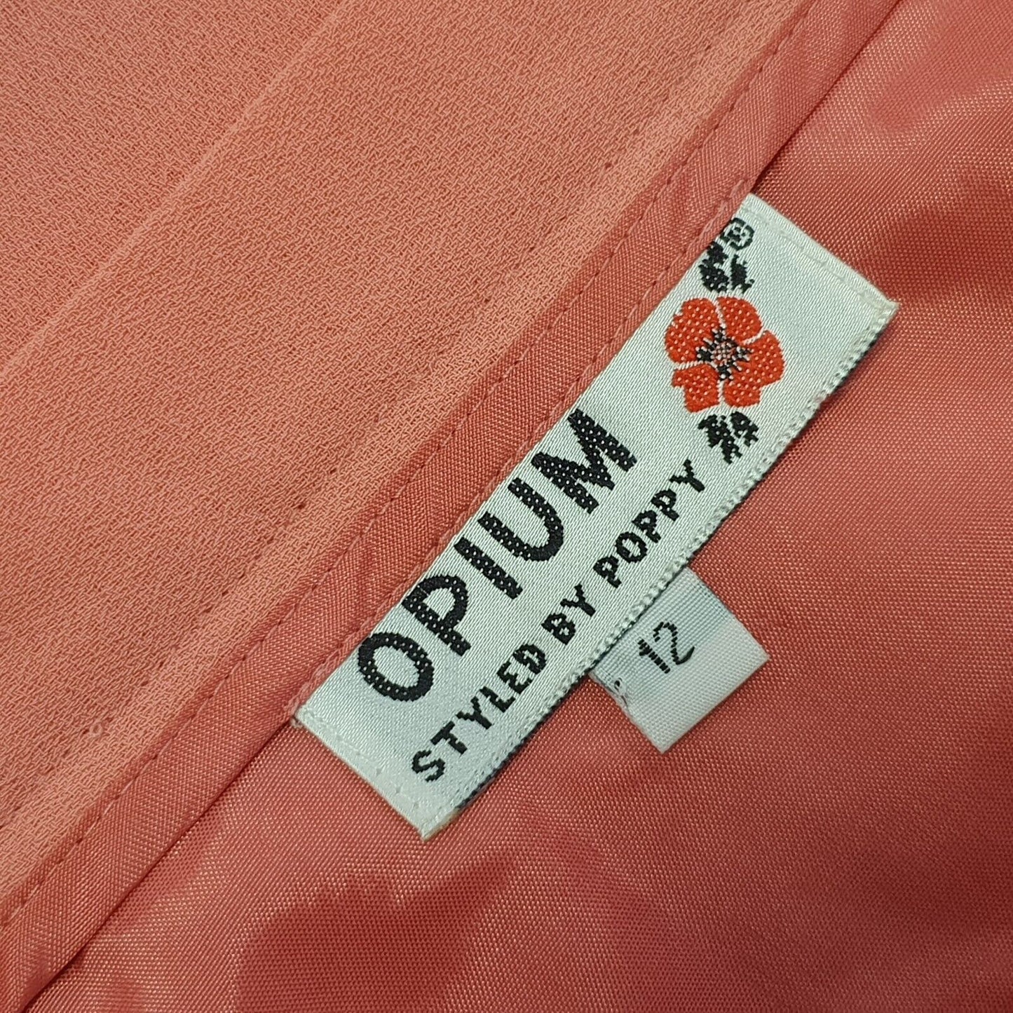 Opium By Poppy Vintage 90's Pink Long A-Line Skirt Womens UK 12 W30