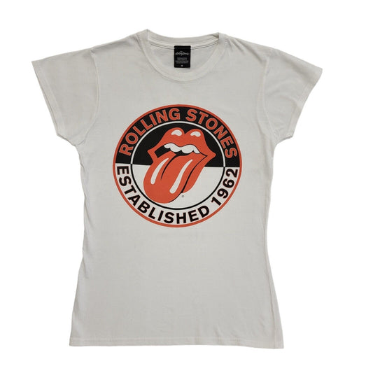 The Rolling Stones Vintage Y2K  White Short Sleeve T-Shirt Womens Size M
