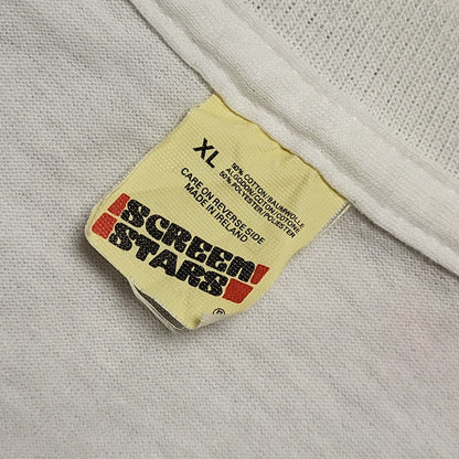 Screen Stars 90s Vintage White Dial a Dream Single Stitch T-Shirt Mens Size XL