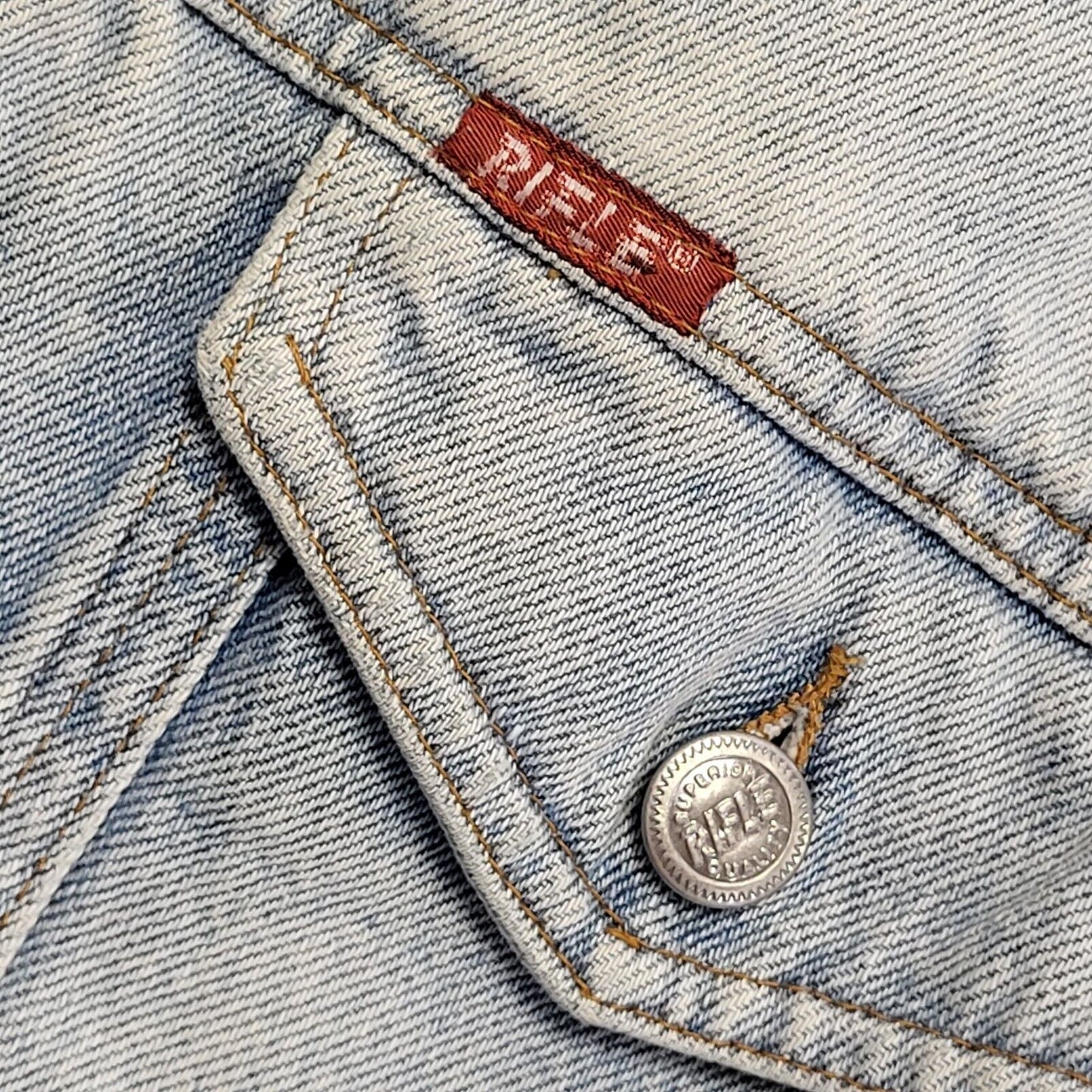 Rifle Vintage 90s Light Blue Denim Jacket Uk Men's Size XL
