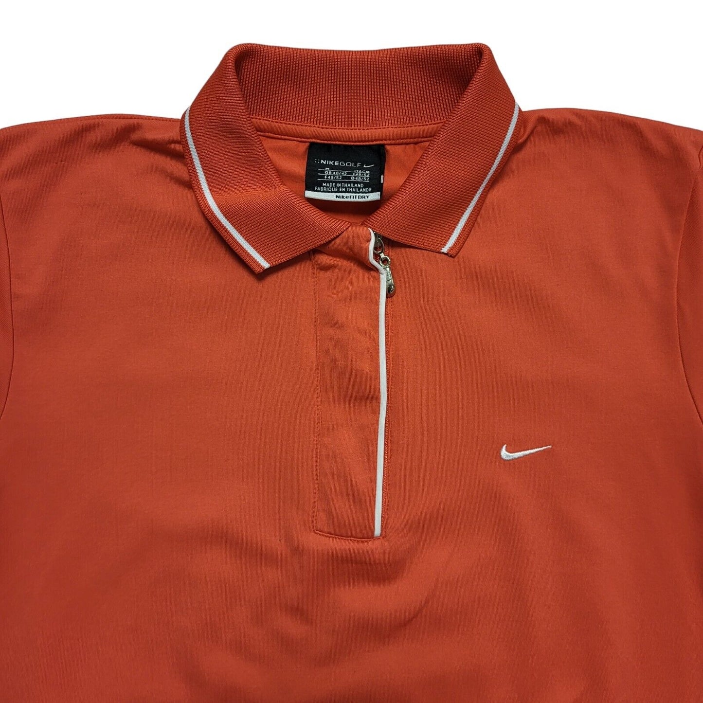 Nike Golf Peach White Trim Slim Fit Polo Shirt Uk Women's Size 12