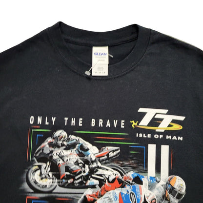 Isle Of Man TT Gildan Black Vintage 90s  Short Sleeve T-Shirt Uk Men's M