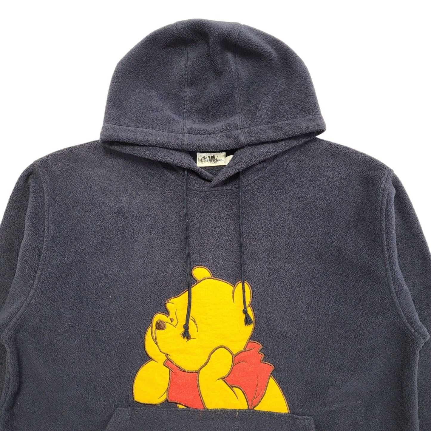 Disneyland Vintage Y2K Blue Fleece Pullover Hoodie Uk Women's Size L