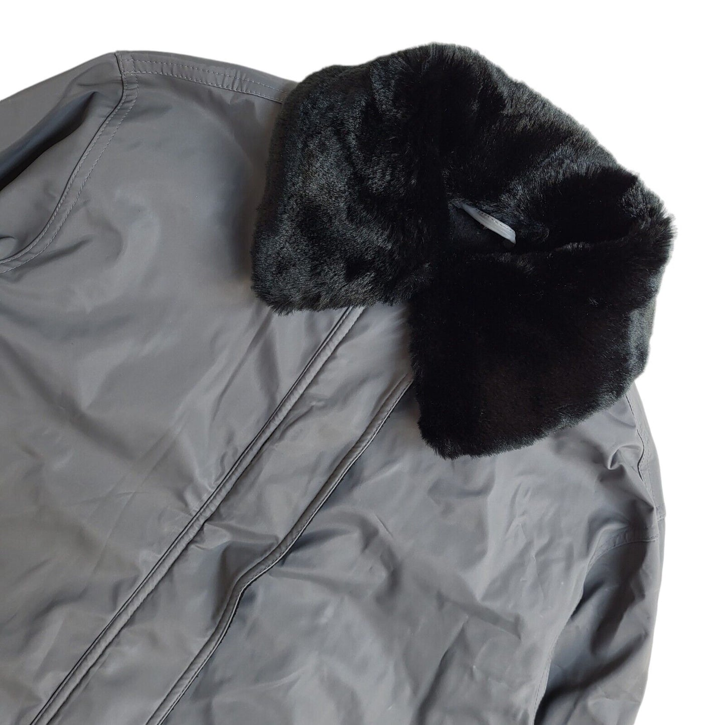 Dennis Basso Grey & Black 90s Vintage Rain Coat Uk Women's Size Small