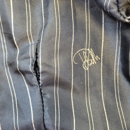 Vintage 90s Black Suede Jacket Black Snap Button Women's Size 12