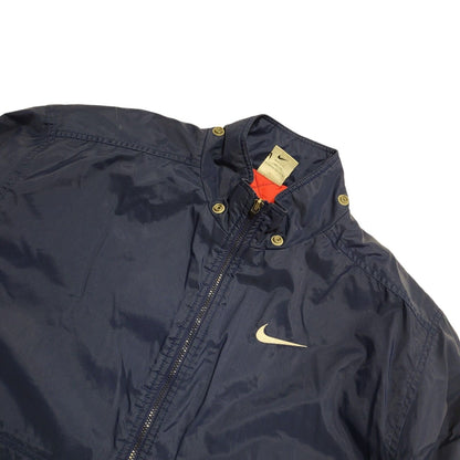 Nike 90s Vintage Navy Blue Zip Up Windbreaker Jacket UK Men's Size XL