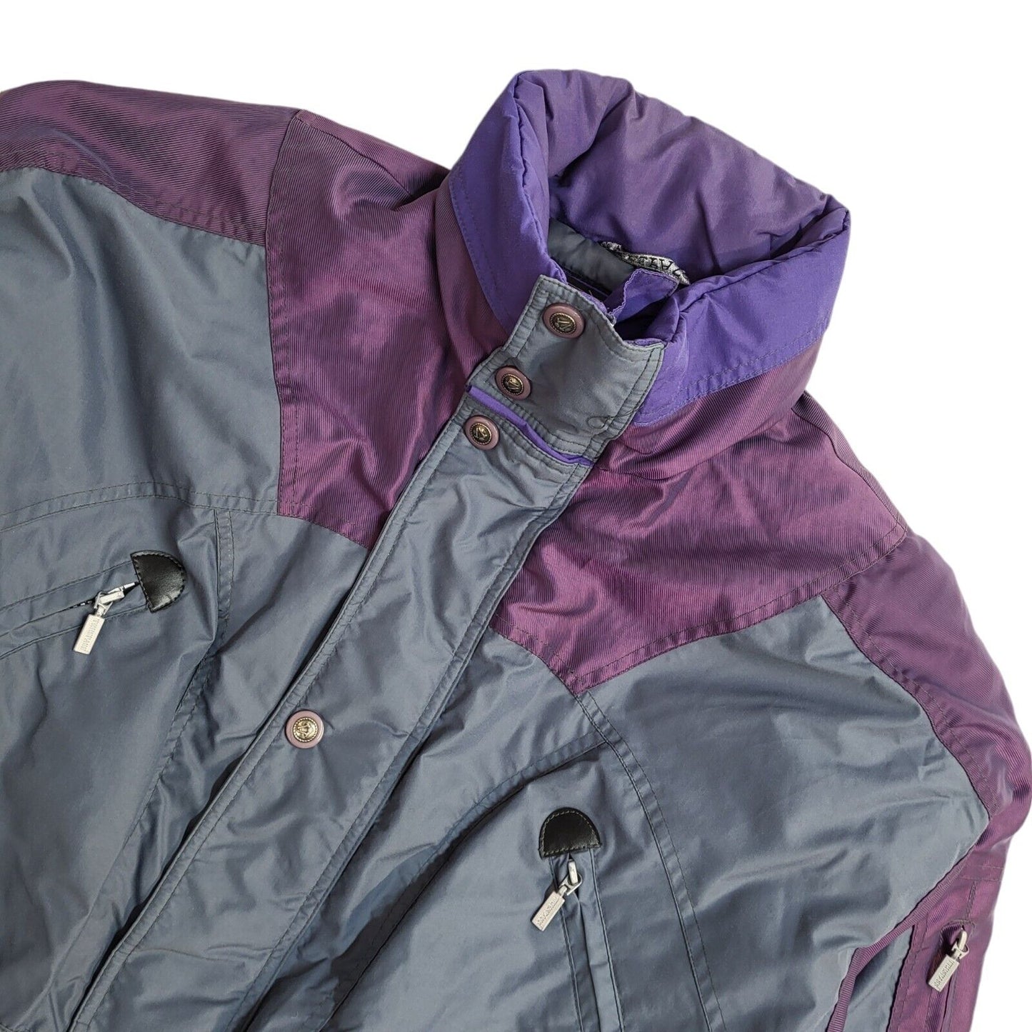 Trespass Vintage 90's Grey & Purple Ski Jacket UK Men's Size Large