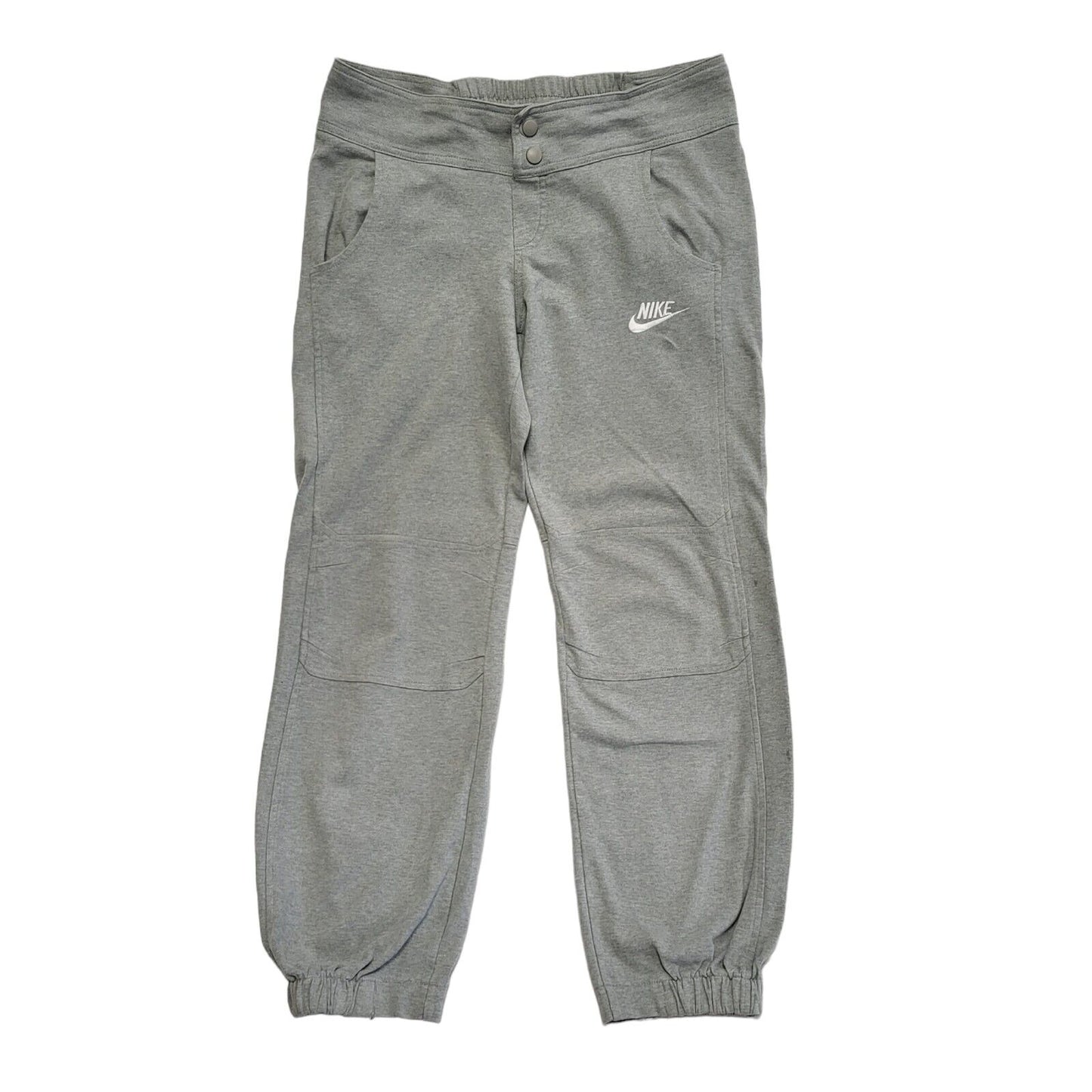 Nike Vintage Y2K Grey Tapered Tracksuit Pants Womens UK S W32 L27