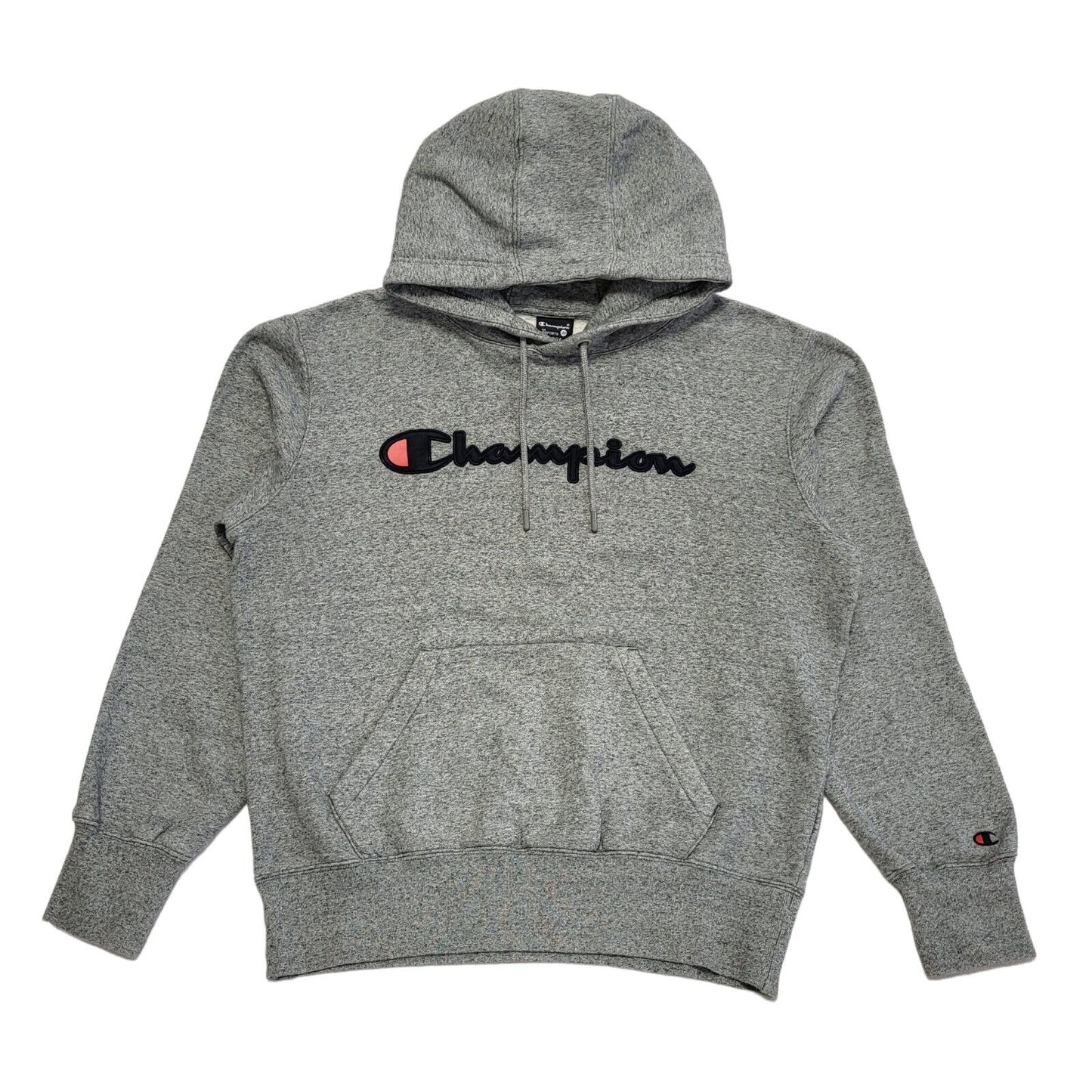 Champion Y2K Grey Short Sweatshirt Pullover Hoodie Uk Men' Size Large