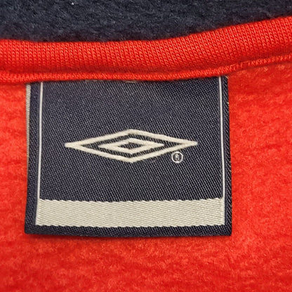 Umbro Y2K Vintage V-Neck Blue & Red Kids Fleece Size XL.