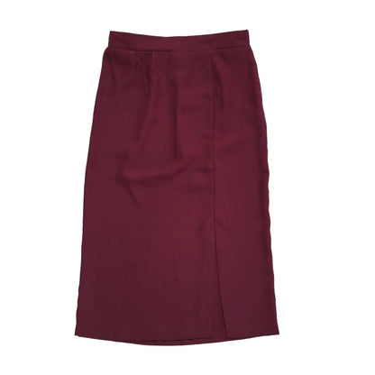 Classic Vintage Dark Red 90's Straight Pencil Skirt Uk Women's Size 16 W34