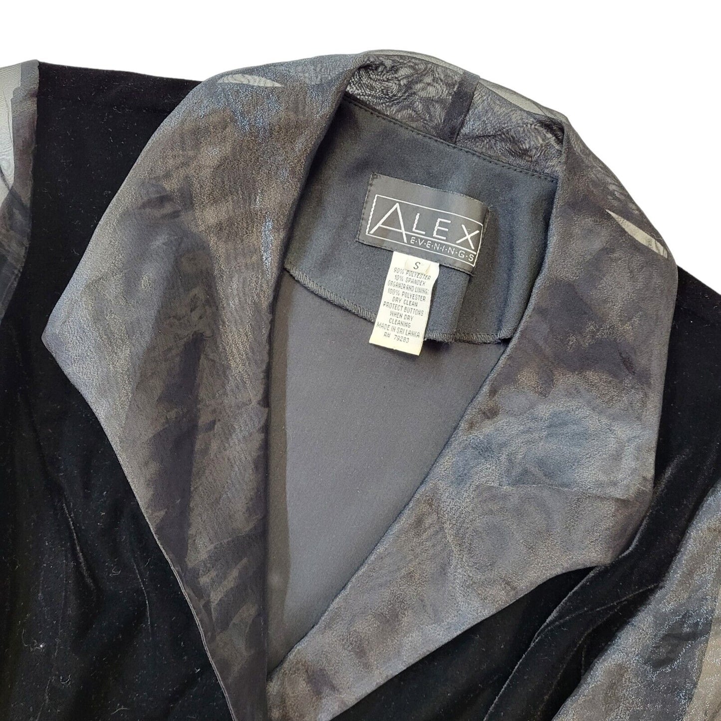 Alex Evenings 80s Vintage Black Button-Up Jacket Women's Size Small