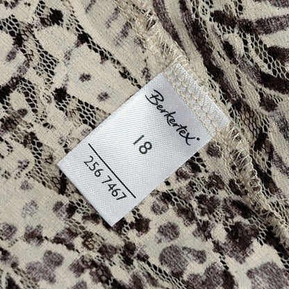 Berkertex Animal Print Button Up Blouse Womens UK 18