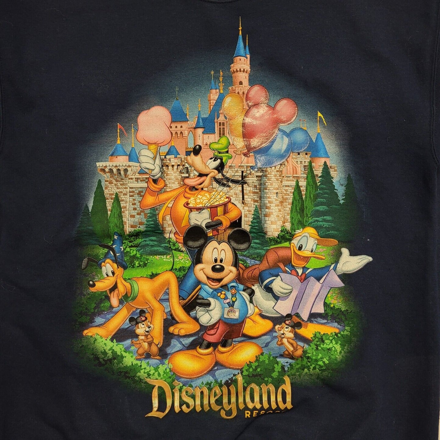 Disneyland Resort 90's Blue Mickey Crew Neck Sweatshirt Uk Men's Size Medium