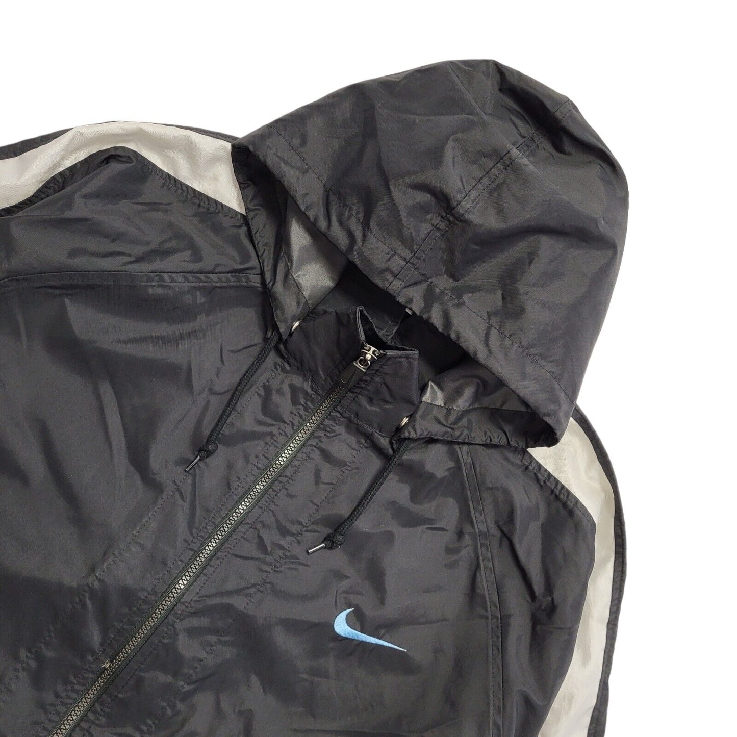 Nike Black 90s Hooded Wind Cheater Jacket Uk Men's Size Large