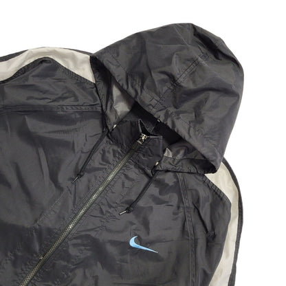 Nike Black 90s Hooded Wind Cheater Jacket Uk Men's Size Large