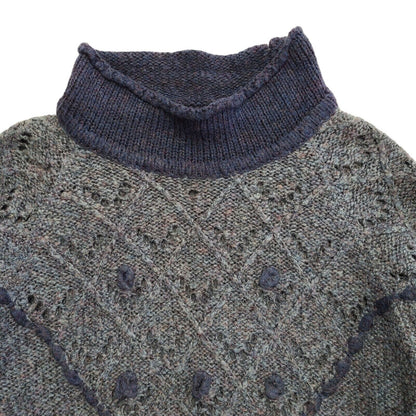 Anita Vintage 80's Blue Long Sleeve Jumper UK Womens Size M