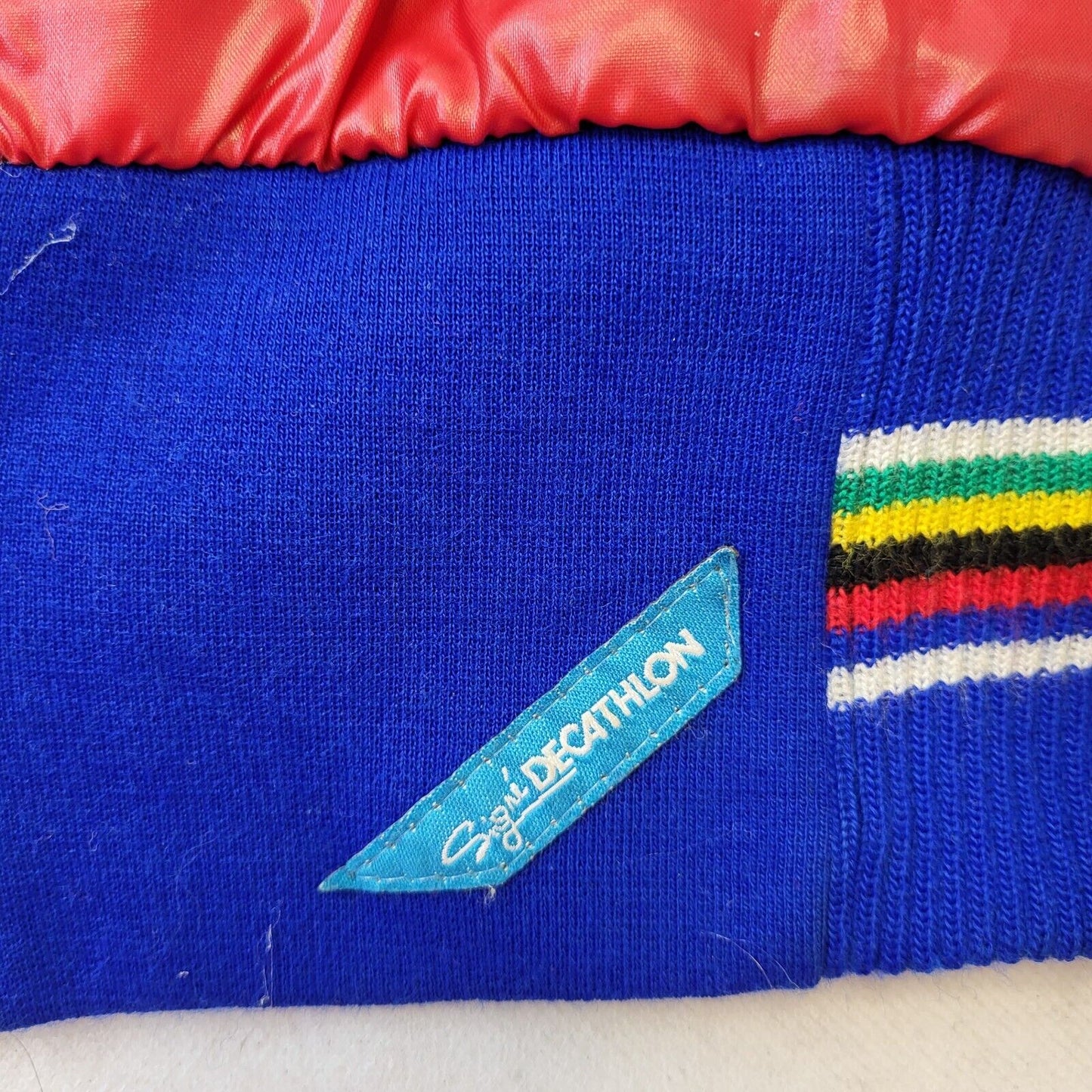 Decathlon 80s Vintage Red & Blue Zipped Jacket Women's Size 14