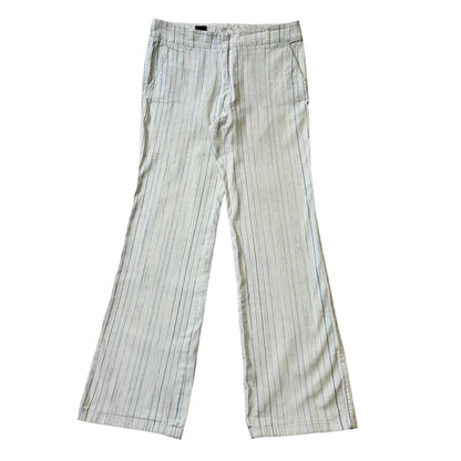 Cinque Y2K Vintage Striped Bootleg Trousers Women's Size 14 W32 L34