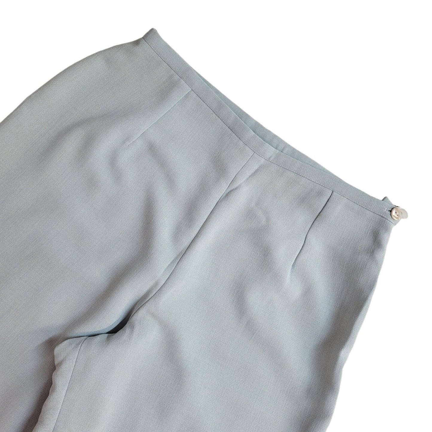Wallis 90s Vintage Blue Straight Leg Casual Trousers Uk Women's 14 W32 L30