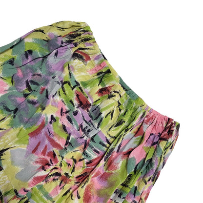 Vintage 80's Multicoloured Retro Abstract Skirt Womens UK 14