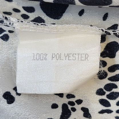 Paul Separates 80s Vintage White & Black Long Sleeve Blouse Womens Size 14 Eu 42