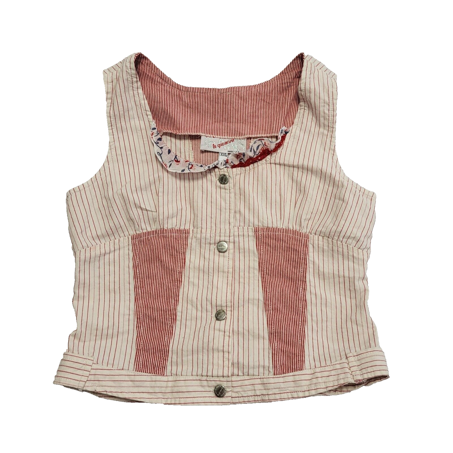 Vintage 90s Pink Button Sleeveless Top Uk Girls Age 14-16 Size 2XL