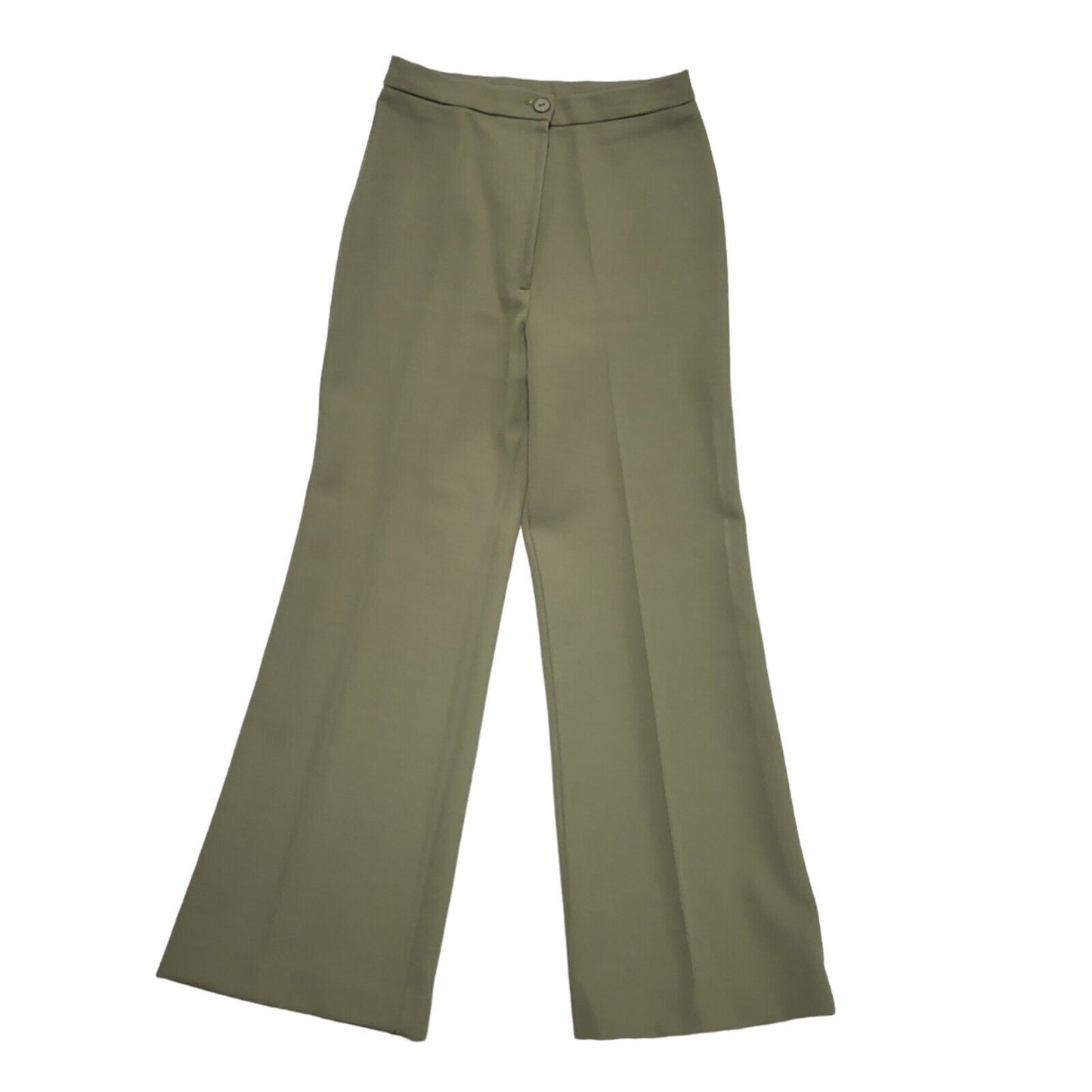 Slimma 70s Vintage Khaki 2 Piece Trouser Suit Uk Women's Size 14 W30