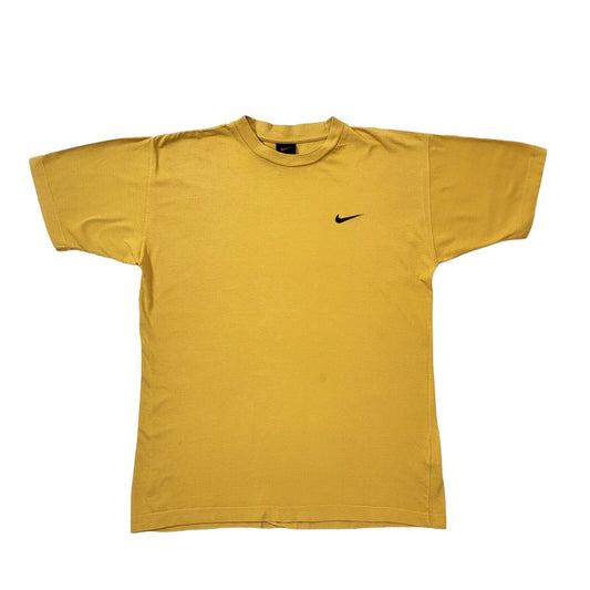Nike Yellow Crew Neck T-Shirt 90s Vintage Boys Size XL