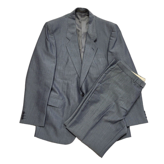 The Label  Vintage 90s Blue 2 Piece Suit & Trousers Uk Men's Size L 42" W36 L31
