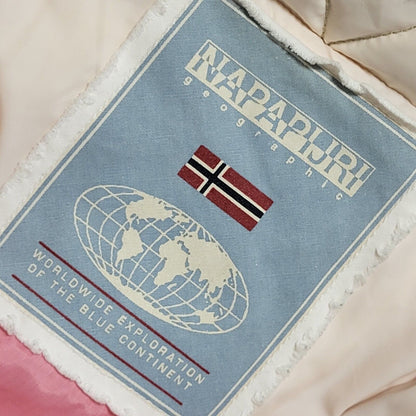 Napapijri Pink Zipped Quilted Puffer Jacket Uk Women's Size M