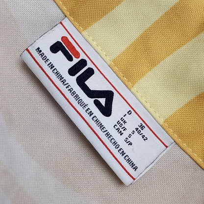 Fila Yellow Cropped Short Sleeve Shirt Uk Women's Size Small