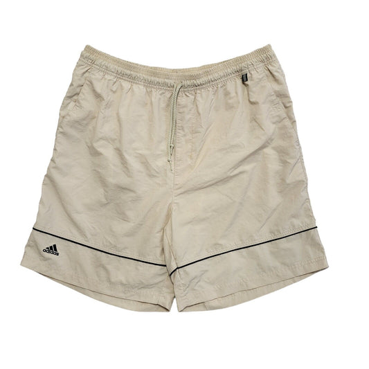 Adidas Vintage 90's Cream Sport Shorts With Pockets Mens Size XL W36
