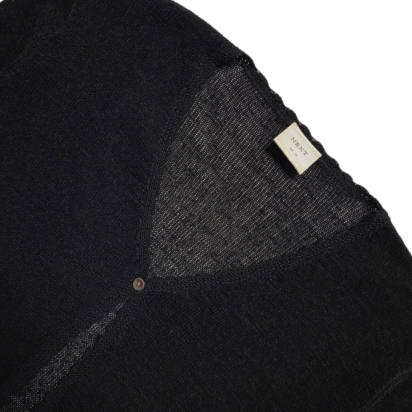 Next Vintage 90's Black Button Front Long Sleeve Cardigan Womens UK 10